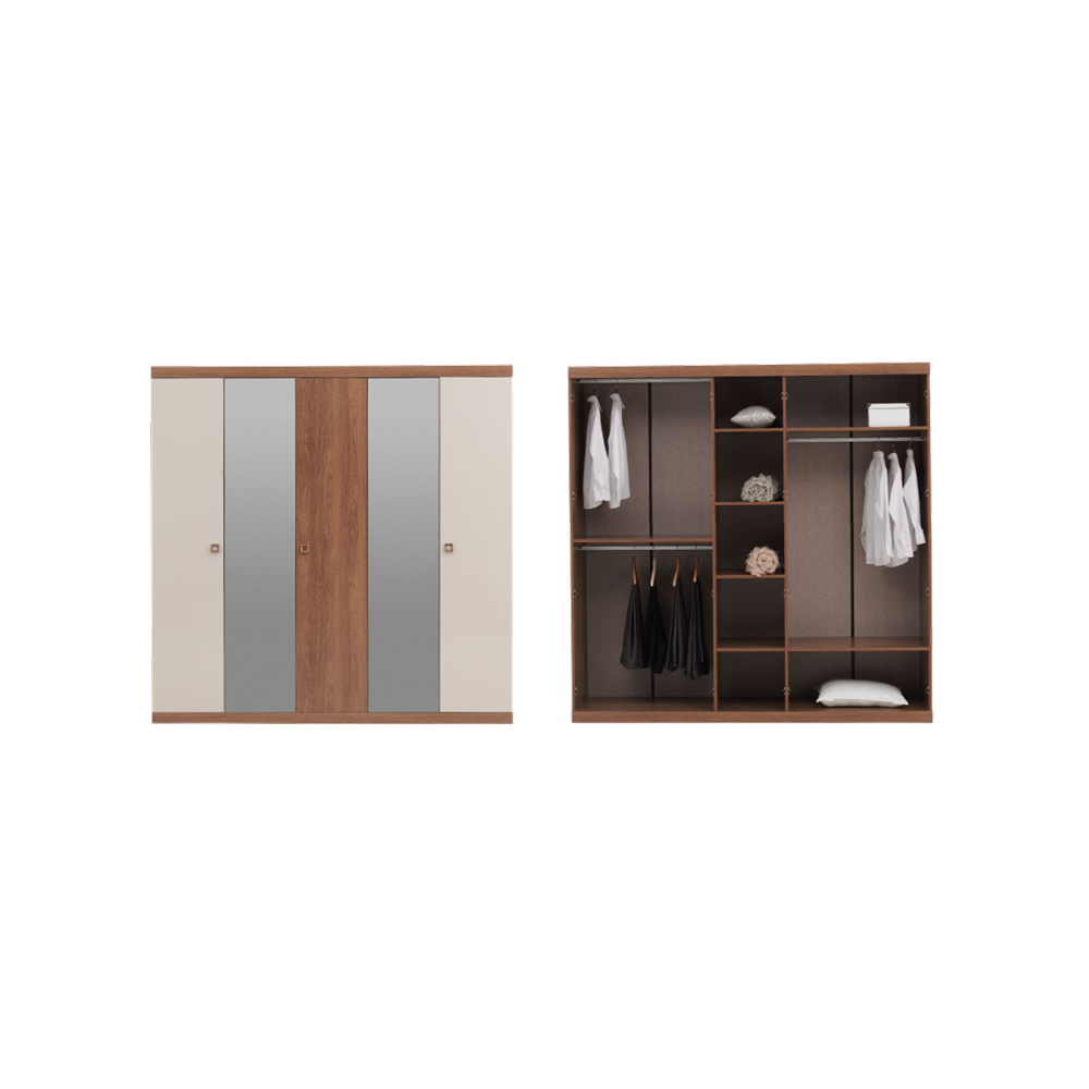 MISTRAL BEDROOM - Wardrobe With 5 Doors