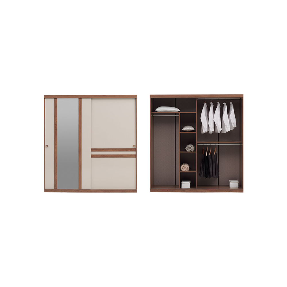 MISTRAL BEDROOM - Wardrobe with Sliding Doors (210 cm)