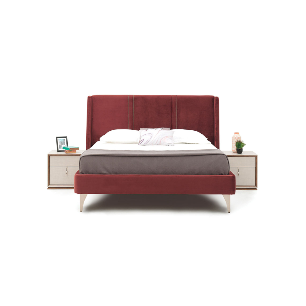 NETHA - Bedframe / Storage Bed Headboard (160x200 cm) -Velvet