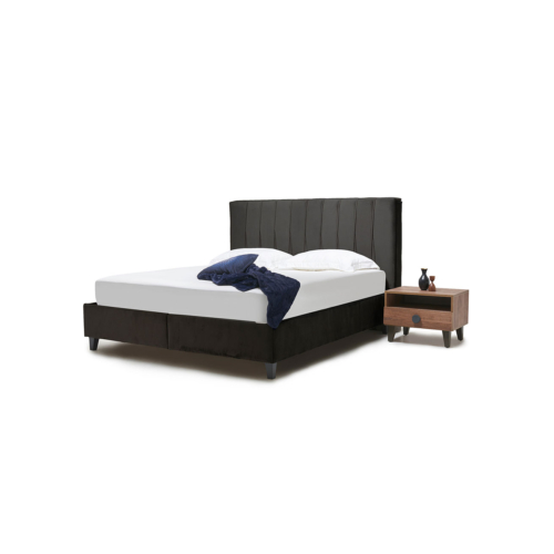 ORLANDO - Steel Bed with Storage (180x200 cm) - Velvet